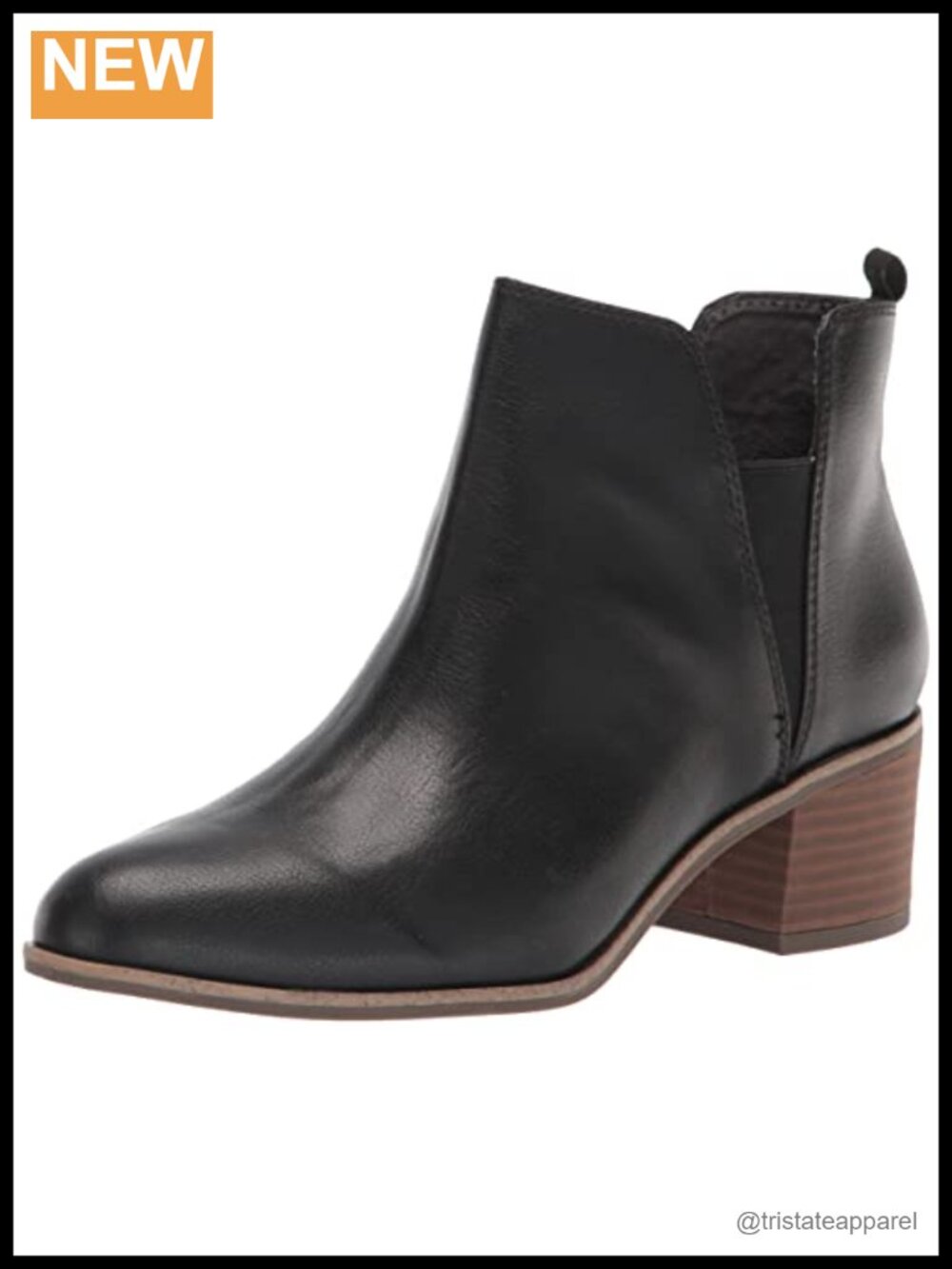 Women's Faux Leather Slip-On Ankle Booties Block Heel Round Toe